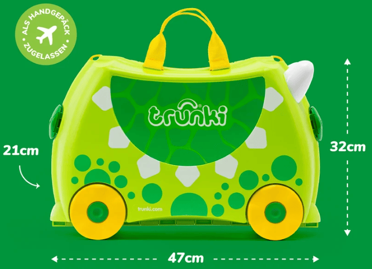 Trunki kufr Dinosaurus Dudley rozměry a design